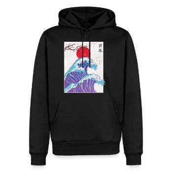 The Great Wave Of Kanagawa Japan - Männer Premium Bio Hoodie - Schwarz - Vorne - Nico (187cm)