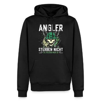 Angler Anglershirt Angeln Angel Angler Angler - Männer Premium Bio Hoodie - Schwarz - Vorne - Nico (187cm)