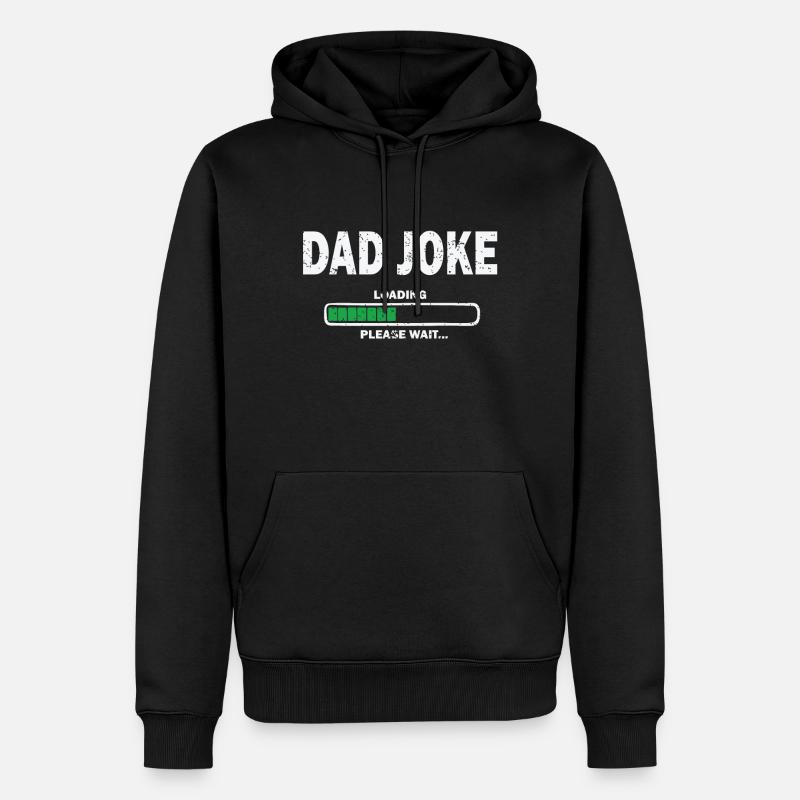 Dad Joke Loading - Männer Premium Bio Hoodie - Schwarz