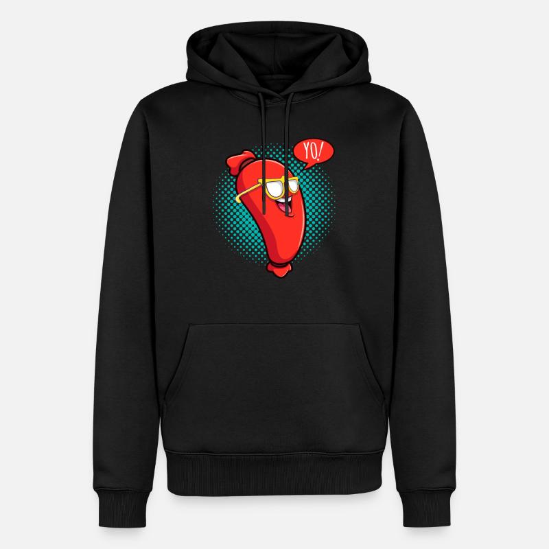 Cool Sucuk saucisse saucisse boucher boucher - Sweat à capuche Premium bio Homme - noir