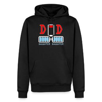 Funny twin shirts for dad of twins daughter shirt - Männer Premium Bio Hoodie - Schwarz - Vorne - Nico (187cm)