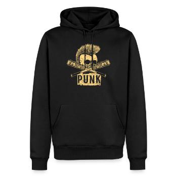 Punk Punk Rock Musique Punks Anarchy Punk Gift - Sweat à capuche Premium bio Homme - noir - Devant - Nico (187cm)