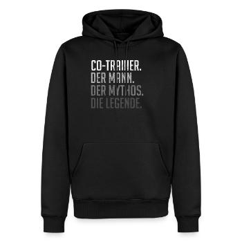 Co-Trainer Assistenztrainer T-Shirt - Männer Premium Bio Hoodie - Schwarz - Vorne - Nico (187cm)