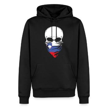 Dia De Los Muertos - Slovenia Skull - Männer Premium Bio Hoodie - Schwarz - Vorne - Nico (187cm)