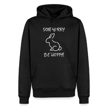 Dont worry be hoppy - Männer Premium Bio Hoodie - Schwarz - Vorne - Nico (187cm)