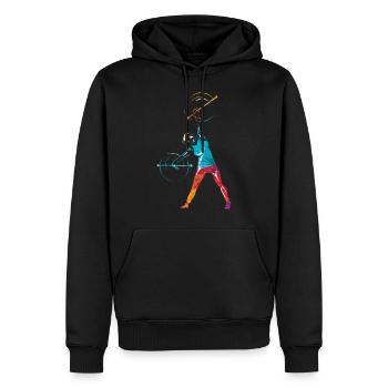 Twirling Stabdrehen - Männer Premium Bio Hoodie - Schwarz - Vorne - Nico (187cm)