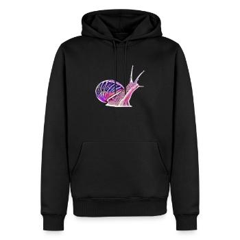 limace - Sweat à capuche Premium bio Homme - noir - Devant - Nico (187cm)