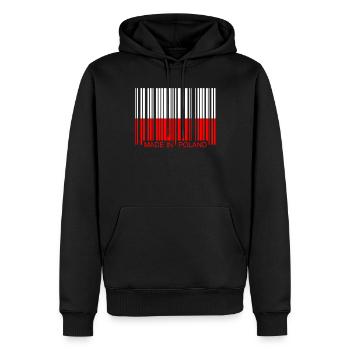 Poland Polska Poland - Men’s Premium Organic Hoodie - black - Front - Nico (187cm)