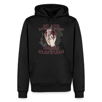 Namen klatschen, cooler lustiger Spruch Geschenk - Männer Premium Bio Hoodie - Schwarz - Vorne - Nico (187cm)