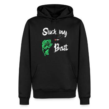 Suck My Bait Köderfisch Angeln Raubfisch Geschenk - Männer Premium Bio Hoodie - Schwarz - Vorne - Nico (187cm)
