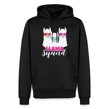 Lama Lama Squad Lama et Alpacas Alpaca - Sweat à capuche Premium bio Homme - noir - Devant - Nico (187cm)