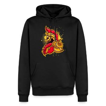 Spartaner Krieger aus Sparta Design - Männer Premium Bio Hoodie - Schwarz - Vorne - Nico (187cm)