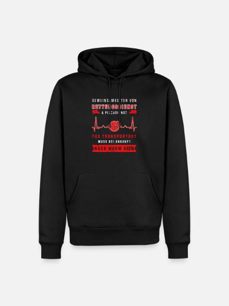 Sani Rettungssanitäter Rettungsdienst Pizza - Männer Premium Bio Hoodie - Schwarz