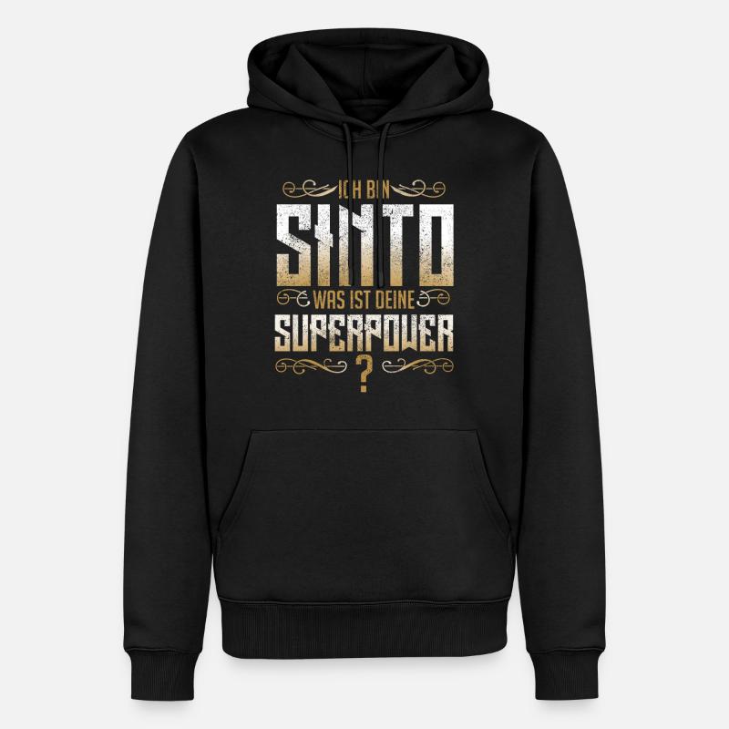 Sinto Sinti Herkunft Design - Männer Premium Bio Hoodie - Schwarz