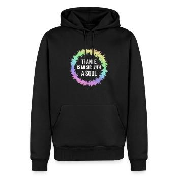 Trance ist Musik mit Seele für Trance-Liebhaber/Rave - Männer Premium Bio Hoodie - Schwarz - Vorne - Nico (187cm)