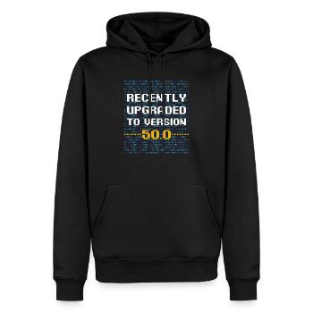 Computer Geek Husband 50th Birthday Gift Upgraded - Sweat à capuche Premium bio Homme - noir - Devant - Nico (187cm)