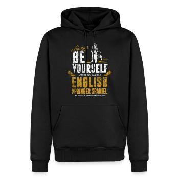 Geschenk English Springer Spaniel - Männer Premium Bio Hoodie - Schwarz - Vorne - Nico (187cm)