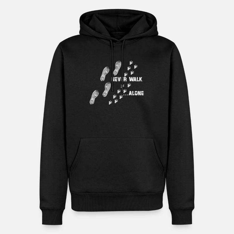 never walk alone cobaye - Sweat à capuche Premium bio Homme - noir