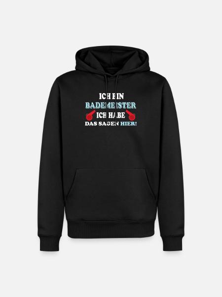 Bademeister - Männer Premium Bio Hoodie - Schwarz