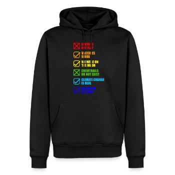 Verschwörungstheorien Verschwörung Lustig - Männer Premium Bio Hoodie - Schwarz - Vorne - Nico (187cm)
