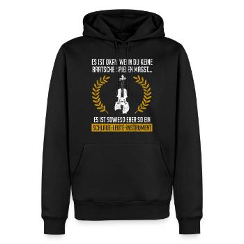 Viola play design for violist bratcher - Men’s Premium Organic Hoodie - black - Front - Nico (187cm)