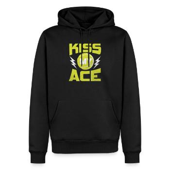 Tennis Ace - Sweat à capuche Premium bio Homme - noir - Devant - Nico (187cm)