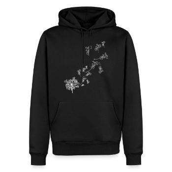 Pusteblume Löwenzahn - Männer Premium Bio Hoodie - Schwarz - Vorne - Nico (187cm)
