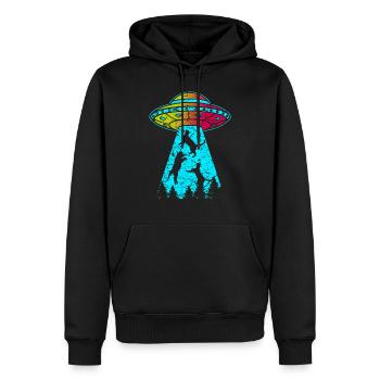Alien Ufo Space Ausserirdisch Tierisch Weltraum - Männer Premium Bio Hoodie - Schwarz - Vorne - Nico (187cm)