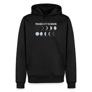 Moon - Men’s Premium Organic Hoodie - black - Front - Nico (187cm)