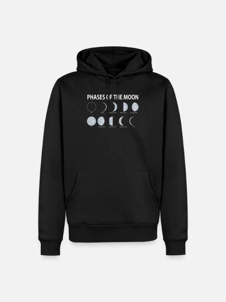 Moon - Men’s Premium Organic Hoodie - black