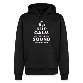 Sound engineer - Men’s Premium Organic Hoodie - black - Front - Nico (187cm)