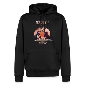 Mir Reichts ich geh wandern - Männer Premium Bio Hoodie - Schwarz - Vorne - Nico (187cm)