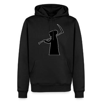 Sensenmann Gevatter Tod Geschenk Gift Middle Ages - Männer Premium Bio Hoodie - Schwarz - Vorne - Nico (187cm)