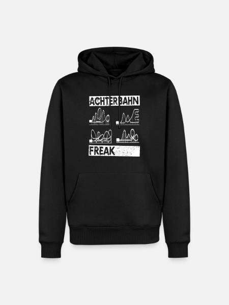 Achterbahn Rollercoaster Freizeitpark Geschenkidee - Männer Premium Bio Hoodie - Schwarz
