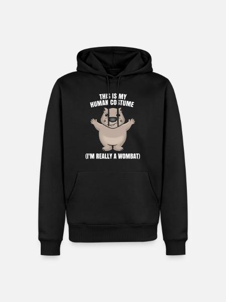 Wombat - Men’s Premium Organic Hoodie - black