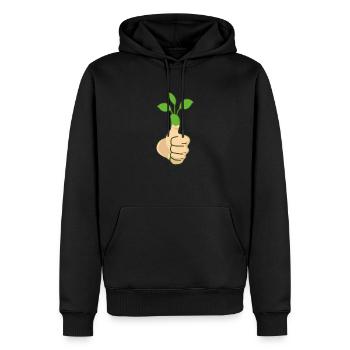 Garten Grüner Daumen Hobbygärtner Kleingarten - Männer Premium Bio Hoodie - Schwarz - Vorne - Nico (187cm)