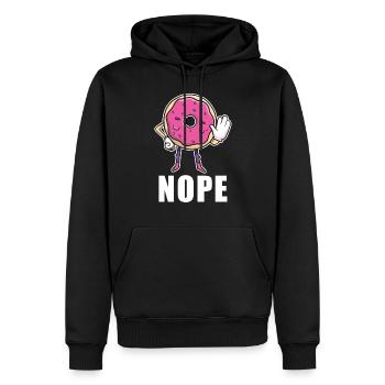 donut nope nein heute nicht - Männer Premium Bio Hoodie - Schwarz - Vorne - Nico (187cm)