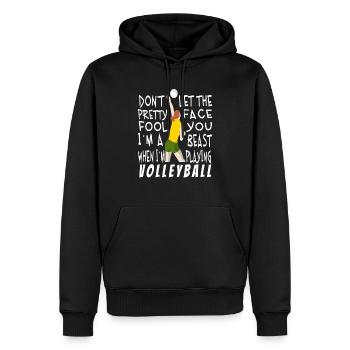 Volleyball volleyball players - Men’s Premium Organic Hoodie - black - Front - Nico (187cm)