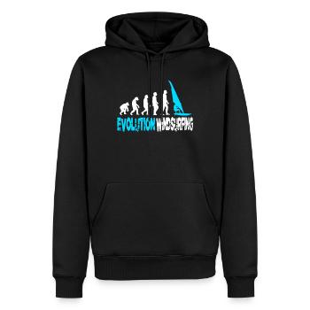 Windsurfen Evolution - Männer Premium Bio Hoodie - Schwarz - Vorne - Nico (187cm)
