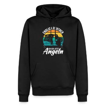 Angler Rentner Angeln Fishing Rente Ruhestand - Männer Premium Bio Hoodie - Schwarz - Vorne - Nico (187cm)