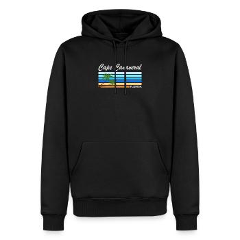 Cape Canaveral Florida USA beach palm tree - Men’s Premium Organic Hoodie - black - Front - Nico (187cm)