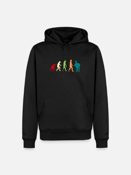 Akkordeon Evolution - Männer Premium Bio Hoodie - Schwarz