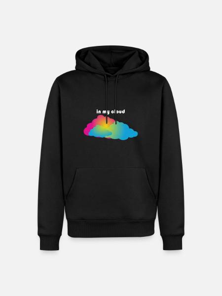 dans mon nuage - Sweat à capuche Premium bio Homme - noir