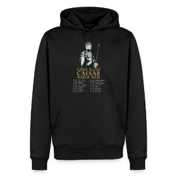 Histoire Gaius Julius Caesar anciens raids - Sweat à capuche Premium bio Homme - noir - Devant - Nico (187cm)