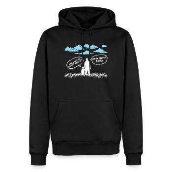 Codeur de serveur Cloud Linux - Sweat à capuche Premium bio Homme - noir - Devant - Nico (187cm)
