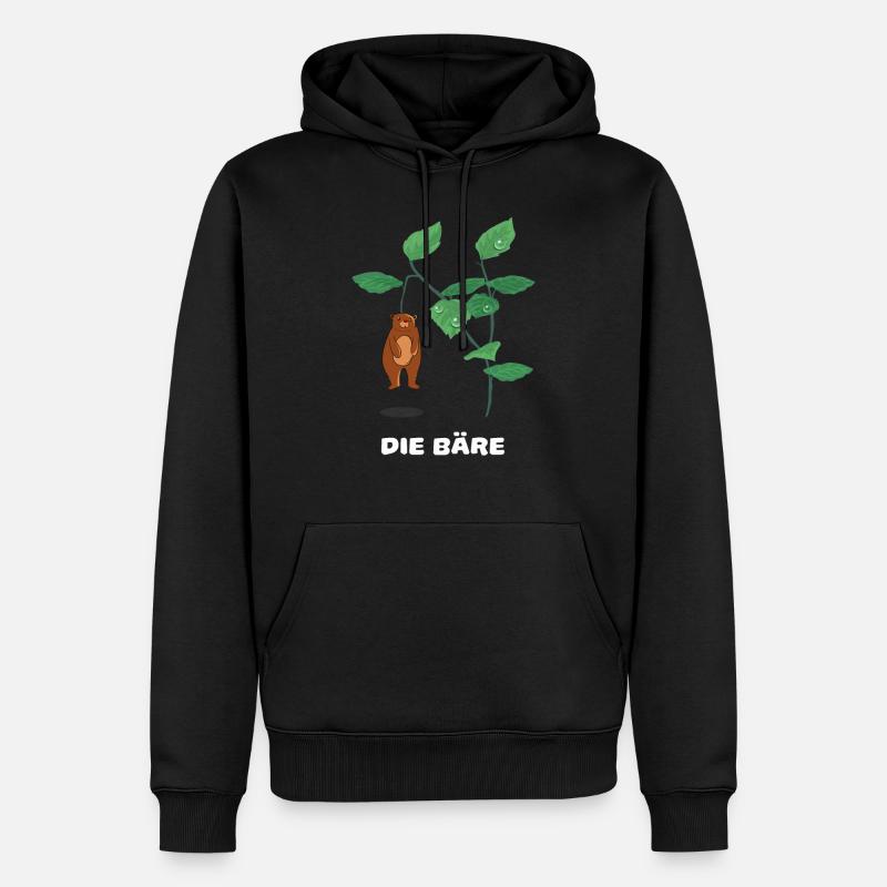 Ich bin eine Baere - Männer Premium Bio Hoodie - Schwarz