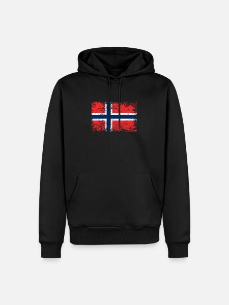 Norway Norwegian flag flag - Men’s Premium Organic Hoodie - black