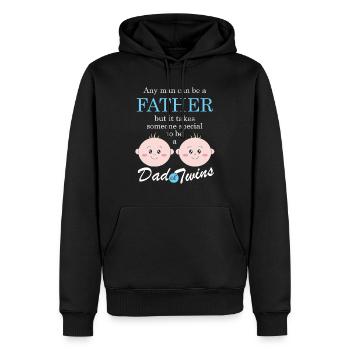 Zwillinge - Männer Premium Bio Hoodie - Schwarz - Vorne - Nico (187cm)