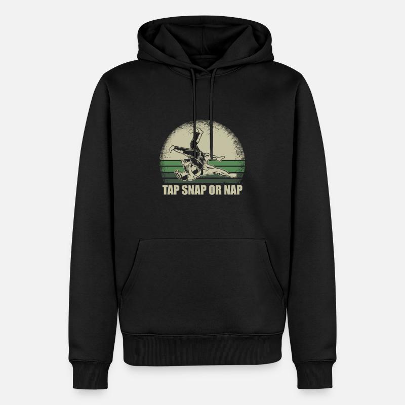 Jiu-Jitsu-Nickerchen - Männer Premium Bio Hoodie - Schwarz