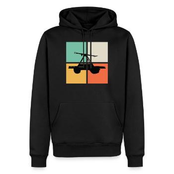 RETRO HANDCAR - Männer Premium Bio Hoodie - Schwarz - Vorne - Nico (187cm)